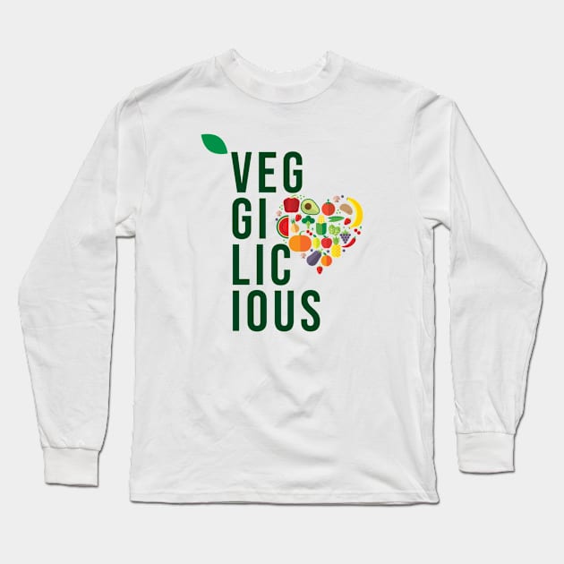 Veggilicious Long Sleeve T-Shirt by ElenaDanilo